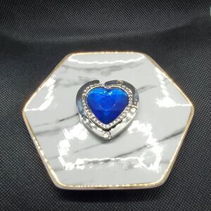 NIB Murano Art Blue Heart Purse Holder